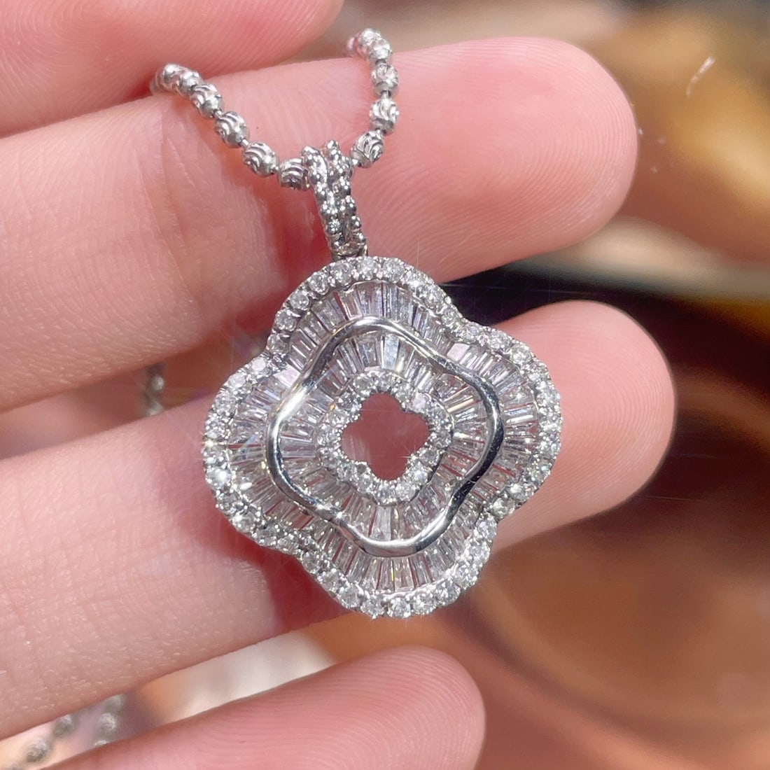 14k Gold 0.8 Ct Natural H Diamond Pendant( Without Chain ) - 5