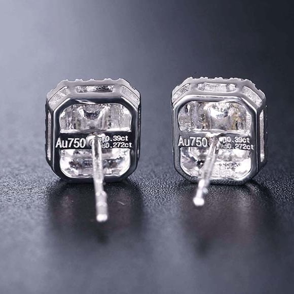 14k Gold 0.66 Ctw Natural Yellow Diamond & Diamond Earrings - 4