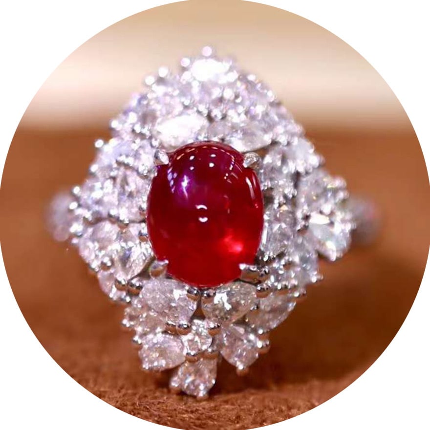 14k Gold 2.98 Ctw Natural Ruby & Diamond Ring - 2
