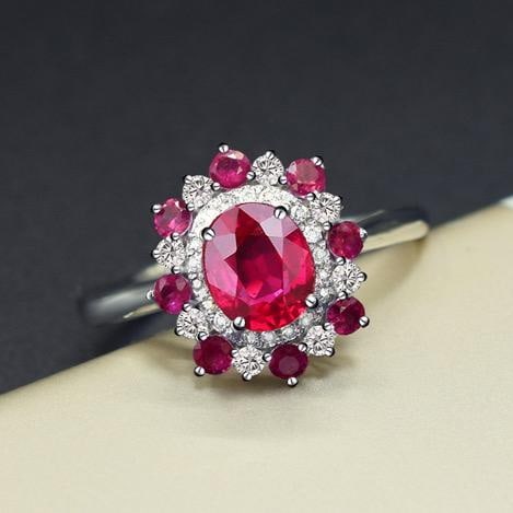 14k Gold 1.27 Ctw Natural Ruby & Diamond Ring - 4