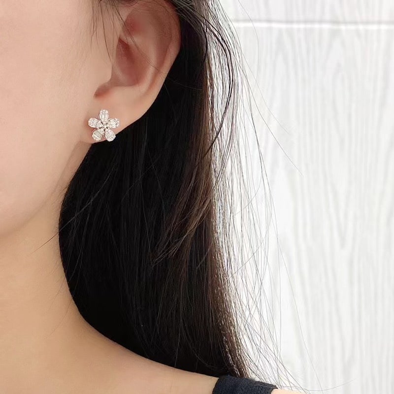 14k Gold 0.5 Ct Natural H Diamond Earrings - 3