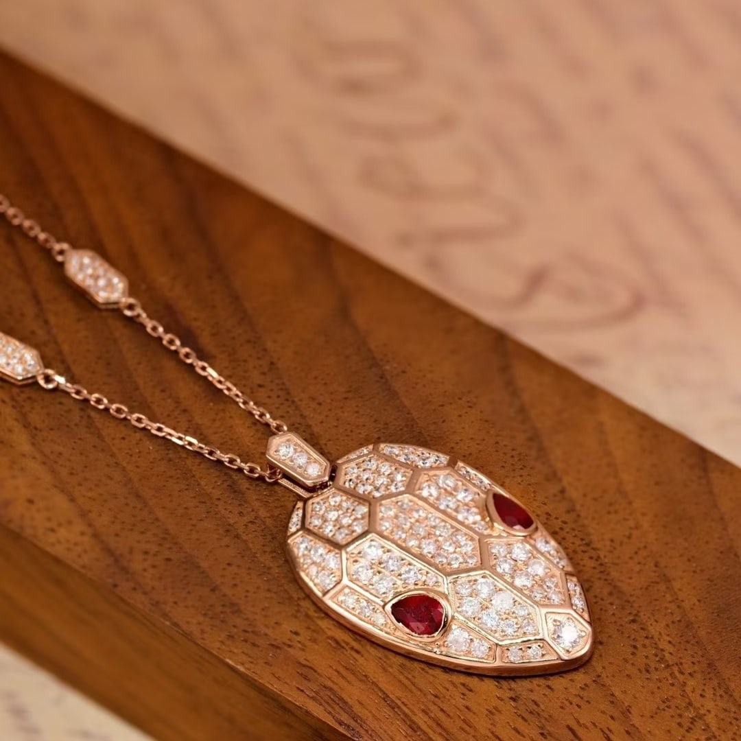 14k Gold 1.76 Ctw Natural Ruby & Diamond Necklace - 4