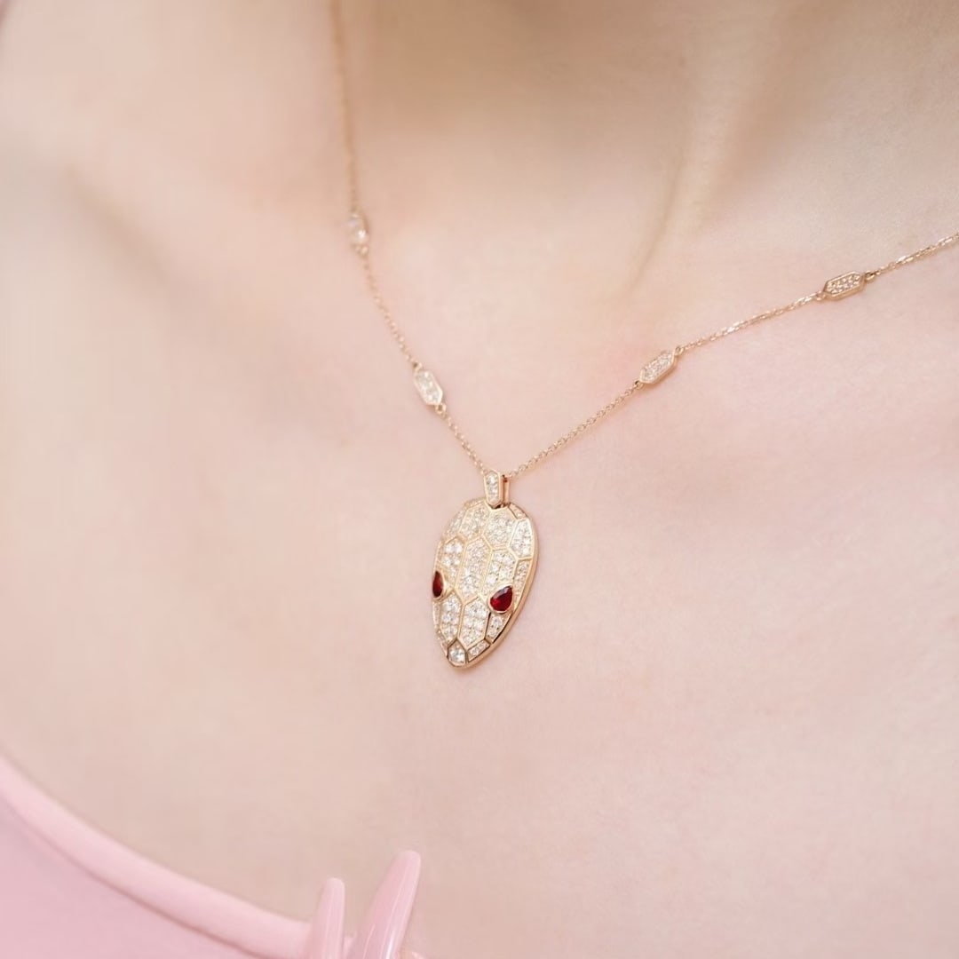 14k Gold 1.76 Ctw Natural Ruby & Diamond Necklace - 6
