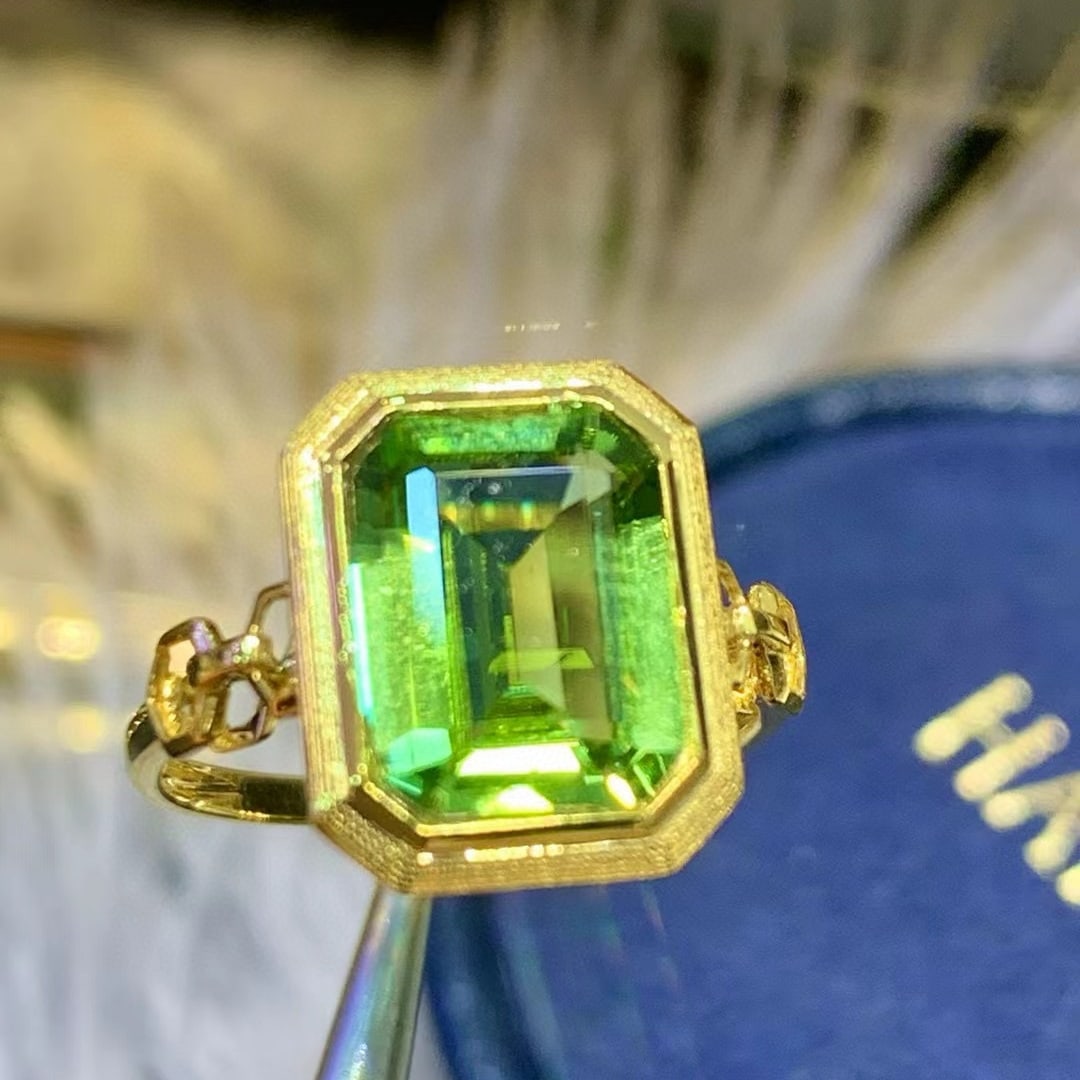 14k Gold 4.1 Ct Natural Tourmaline Ring - 2