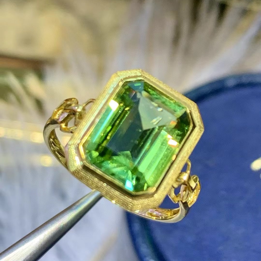 14k Gold 4.1 Ct Natural Tourmaline Ring - 3