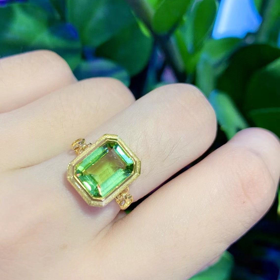 14k Gold 4.1 Ct Natural Tourmaline Ring - 4