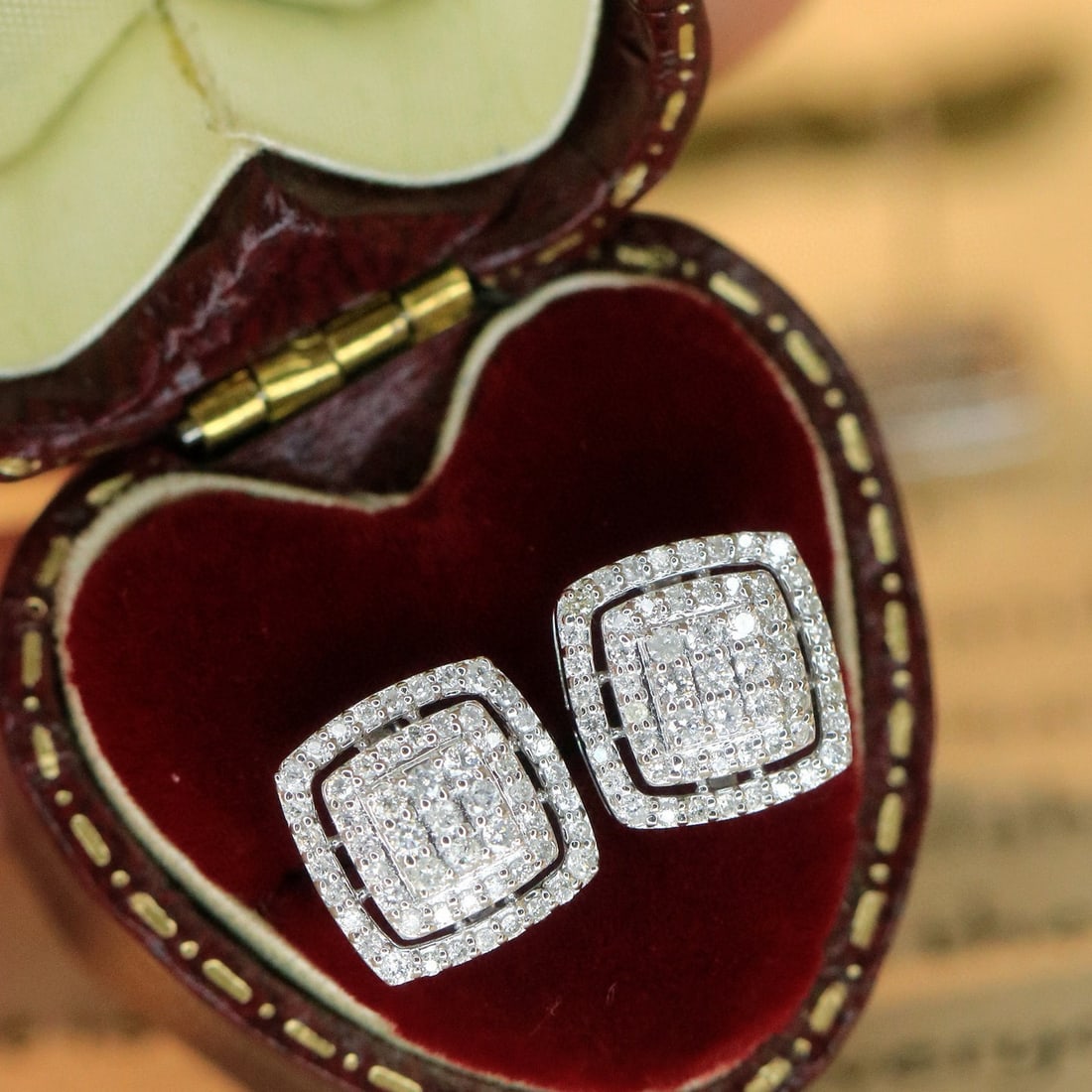 14k Gold 0.5 Ct Natural H Diamond Earrings - 7