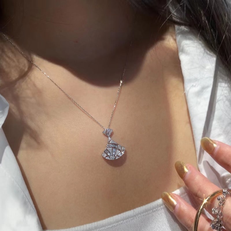 14k Gold 0.4 Ct Natural H Diamond Necklace - 2
