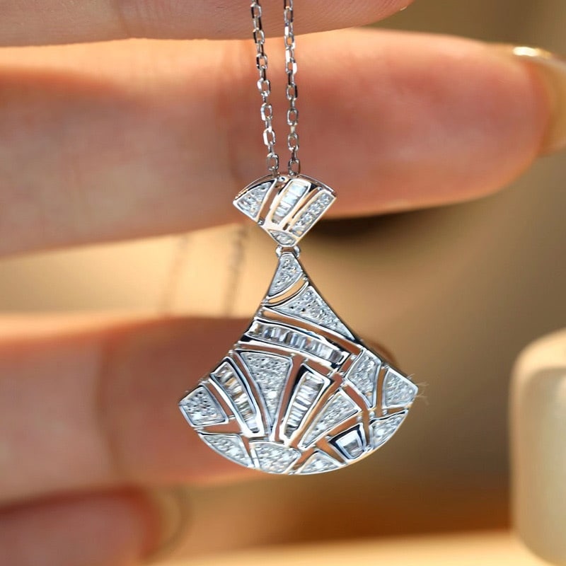 14k Gold 0.4 Ct Natural H Diamond Necklace - 3