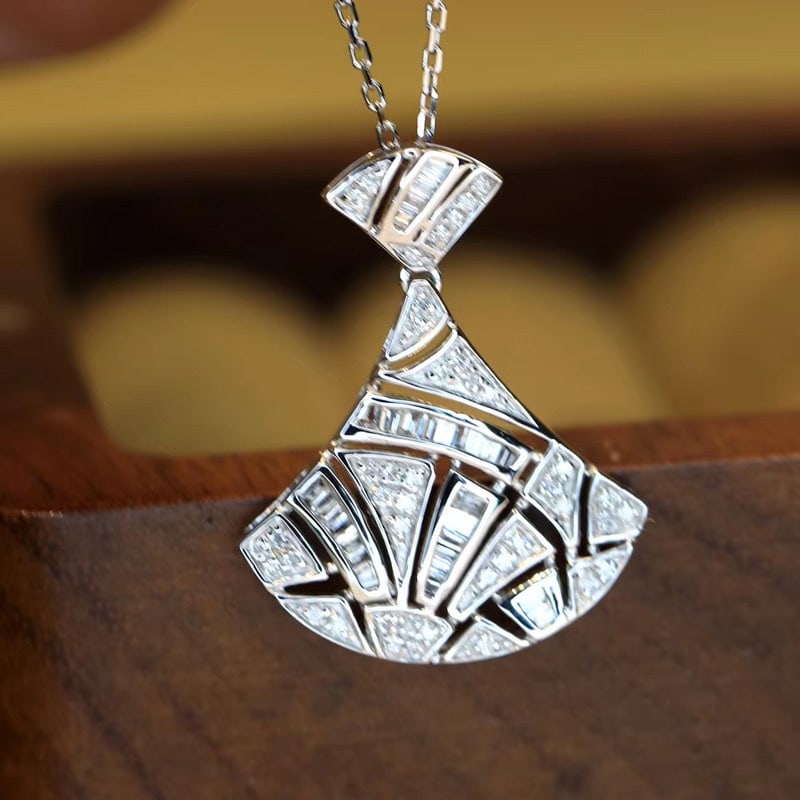 14k Gold 0.4 Ct Natural H Diamond Necklace - 4
