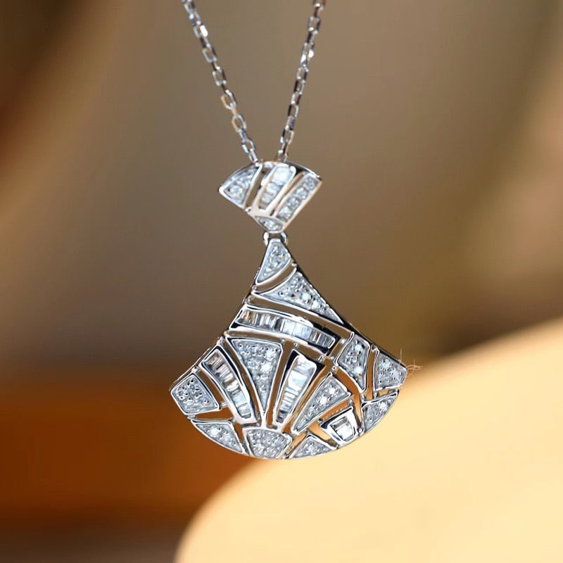 14k Gold 0.4 Ct Natural H Diamond Necklace - 5