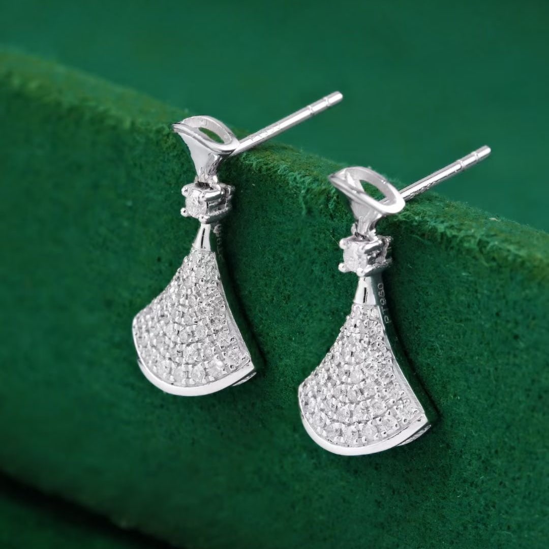 14k Gold 0.5 Ct Natural H Diamond Earrings - 2