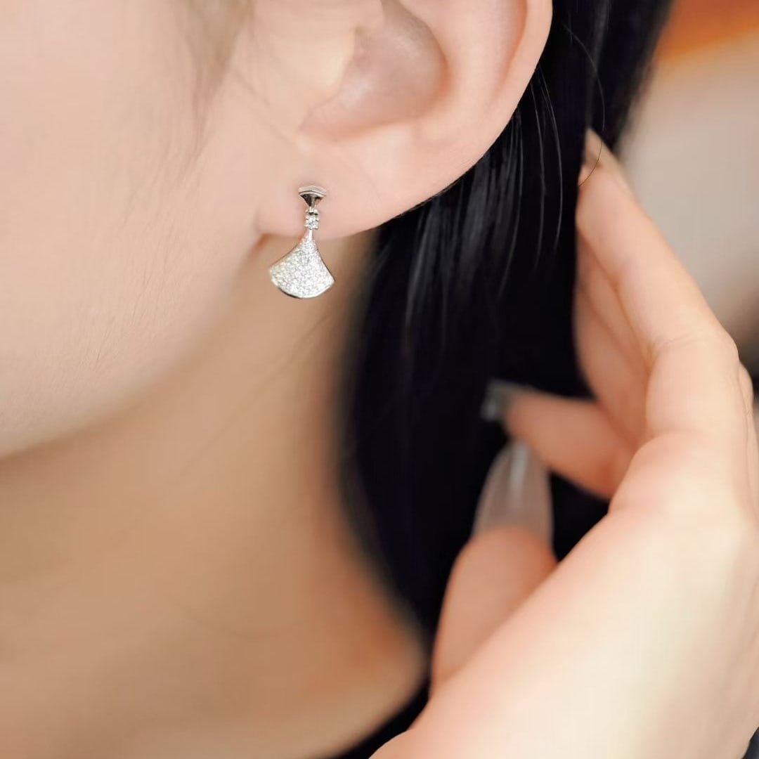 14k Gold 0.5 Ct Natural H Diamond Earrings - 3