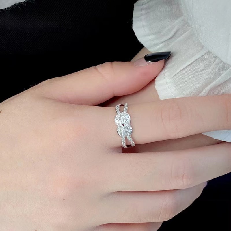 14k Gold 0.3 Ct Natural H Diamond Ring - 2