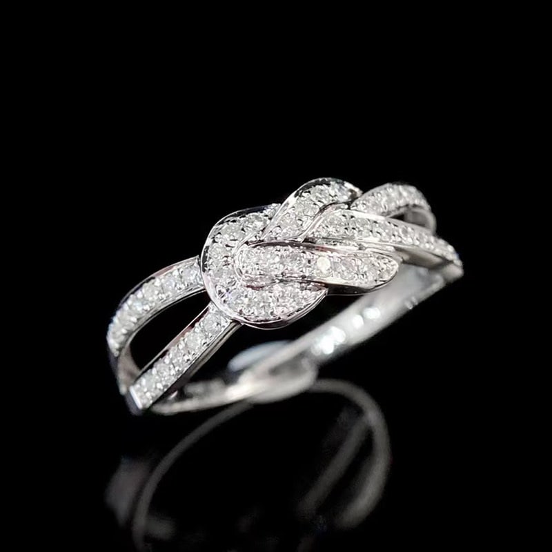 14k Gold 0.3 Ct Natural H Diamond Ring - 5