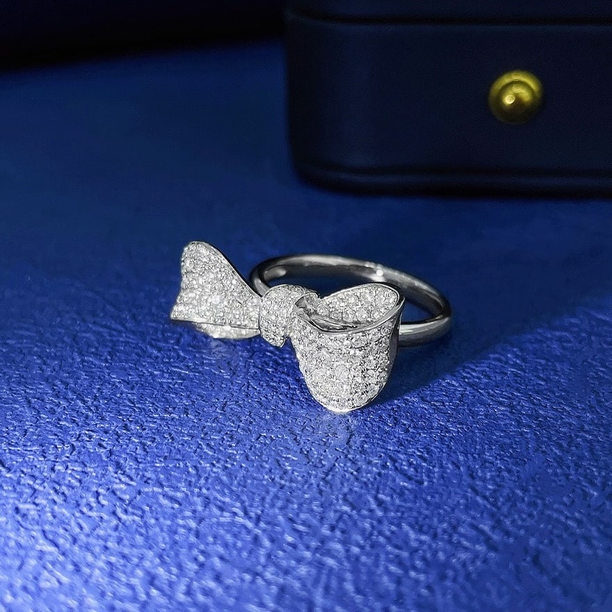 14k Gold 0.83 Ct Natural H Diamond Ring - 2