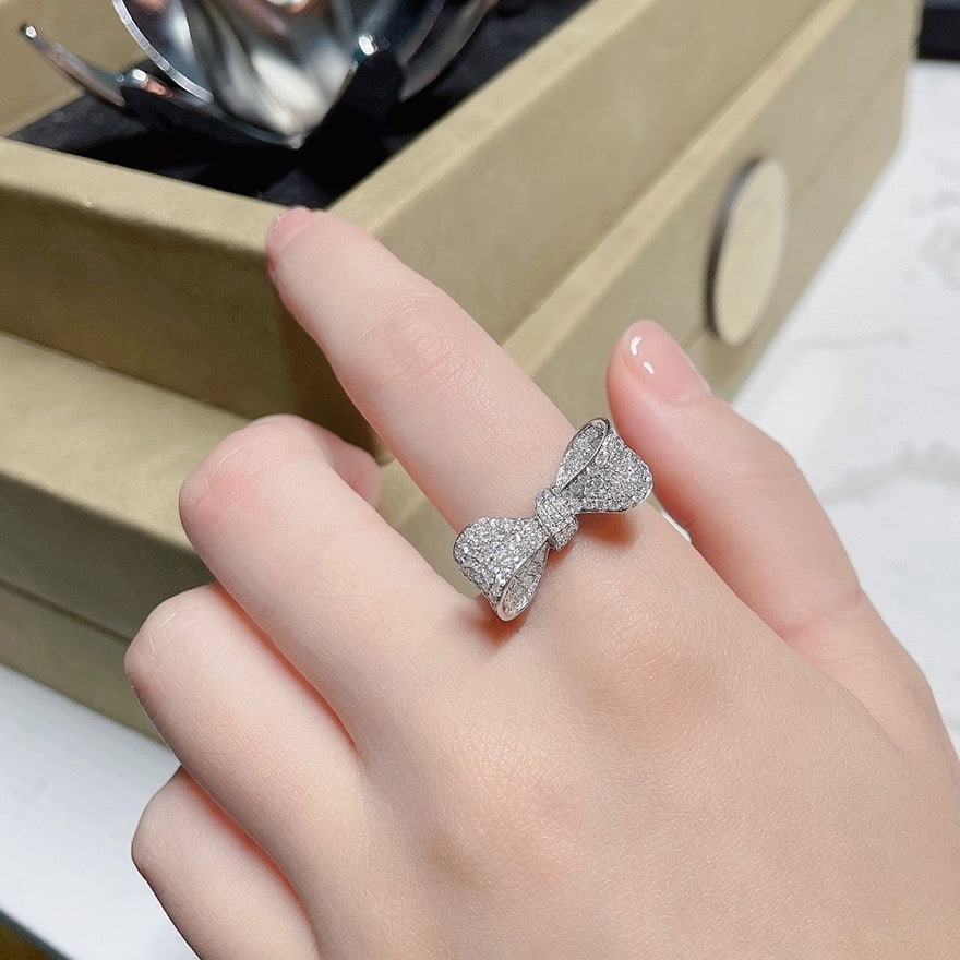 14k Gold 0.83 Ct Natural H Diamond Ring - 4