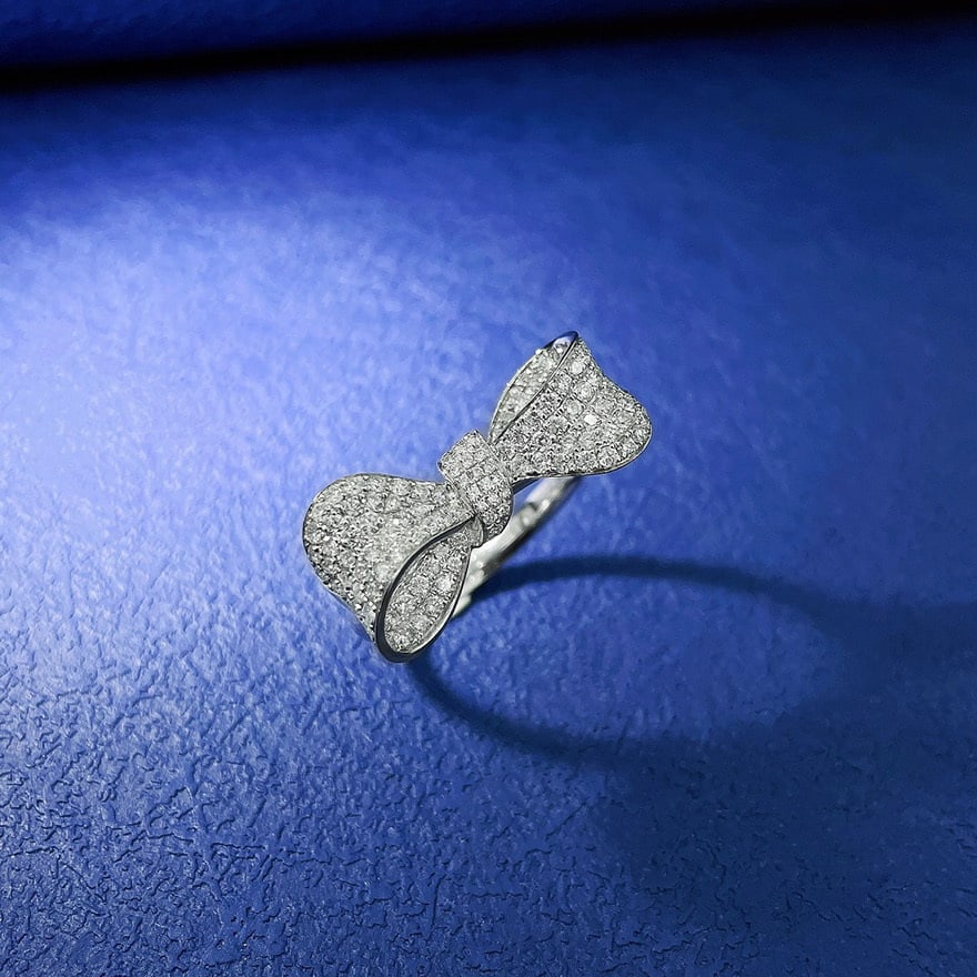 14k Gold 0.83 Ct Natural H Diamond Ring - 5