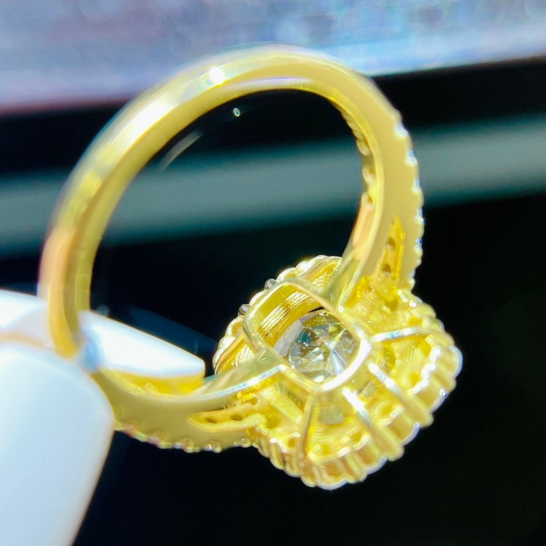 14k Gold 4.86 Ctw Natural Sapphire & Diamond Ring - 5