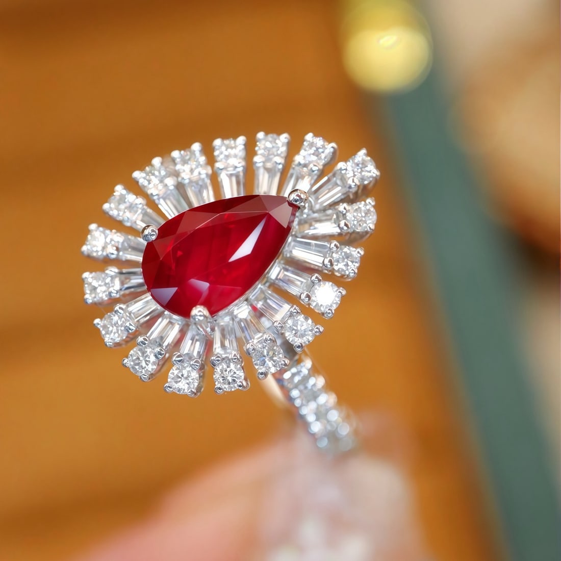 14k Gold 1.65 Ctw Natural Ruby & Diamond Ring/pendant( Without Chain ) - 2