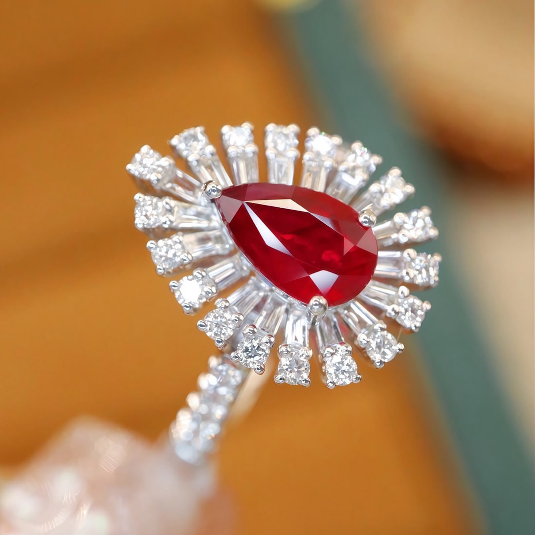 14k Gold 1.65 Ctw Natural Ruby & Diamond Ring/pendant( Without Chain ) - 3