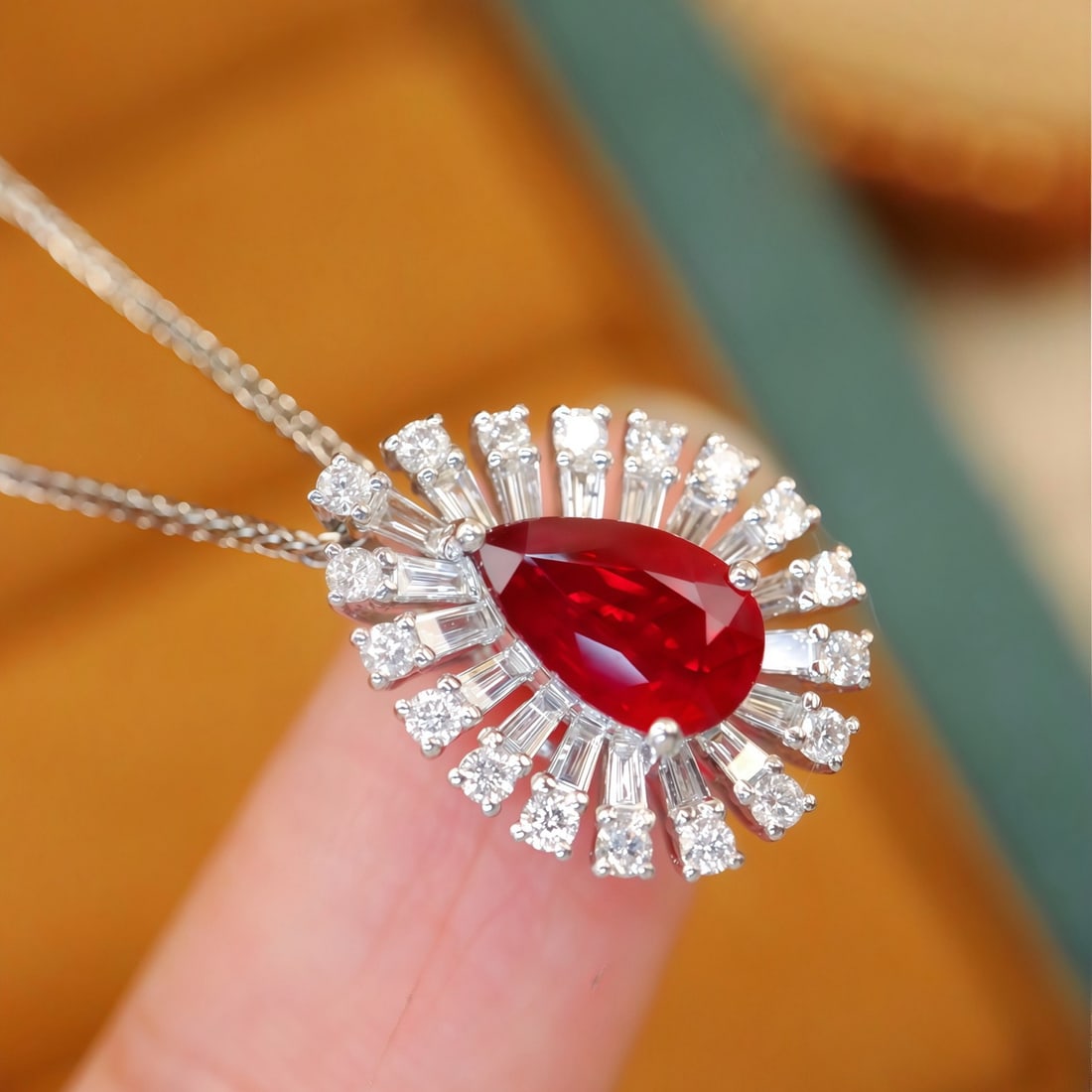 14k Gold 1.65 Ctw Natural Ruby & Diamond Ring/pendant( Without Chain ) - 4
