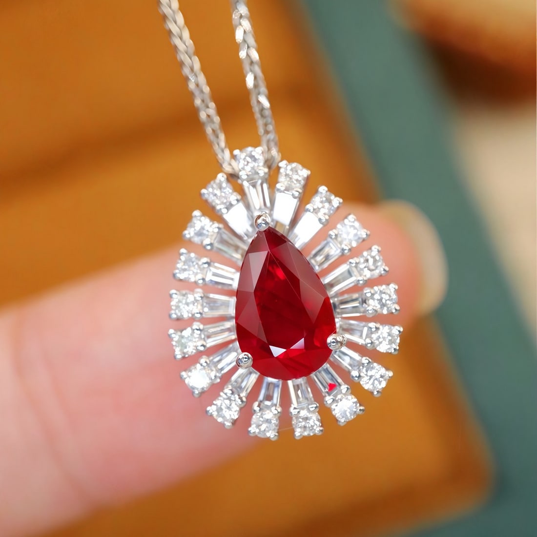 14k Gold 1.65 Ctw Natural Ruby & Diamond Ring/pendant( Without Chain ) - 5