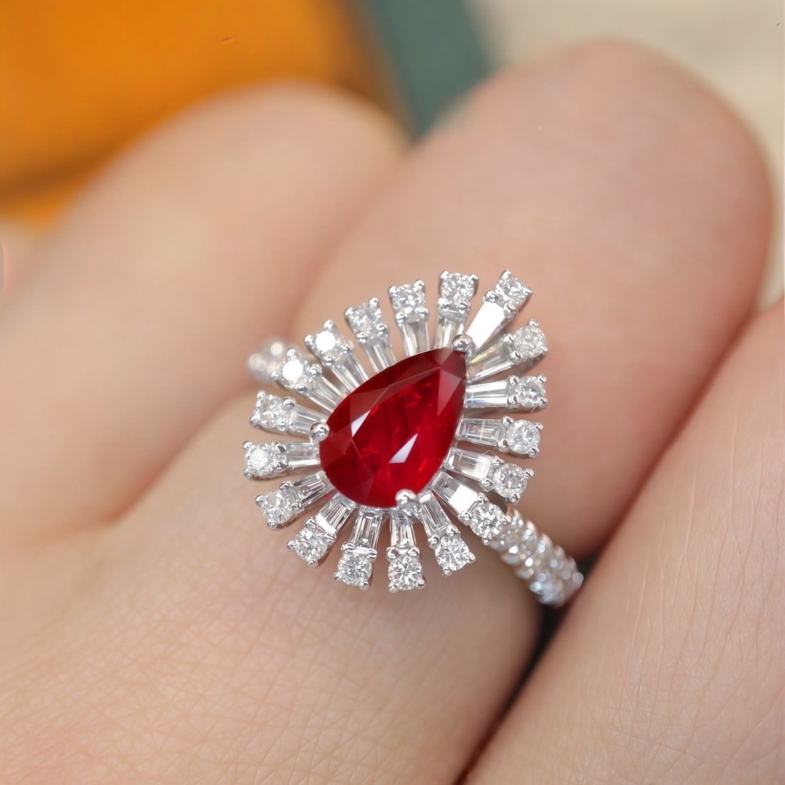 14k Gold 1.65 Ctw Natural Ruby & Diamond Ring/pendant( Without Chain ) - 7