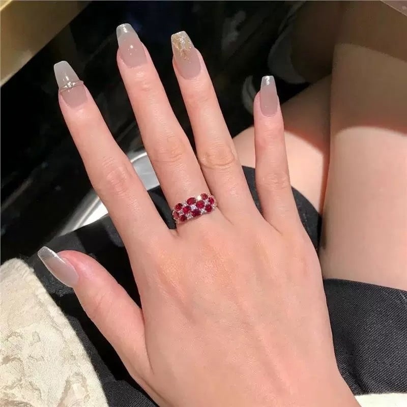 14k Gold 2.1 Ct Natural Ruby & Diamond Ring - 6