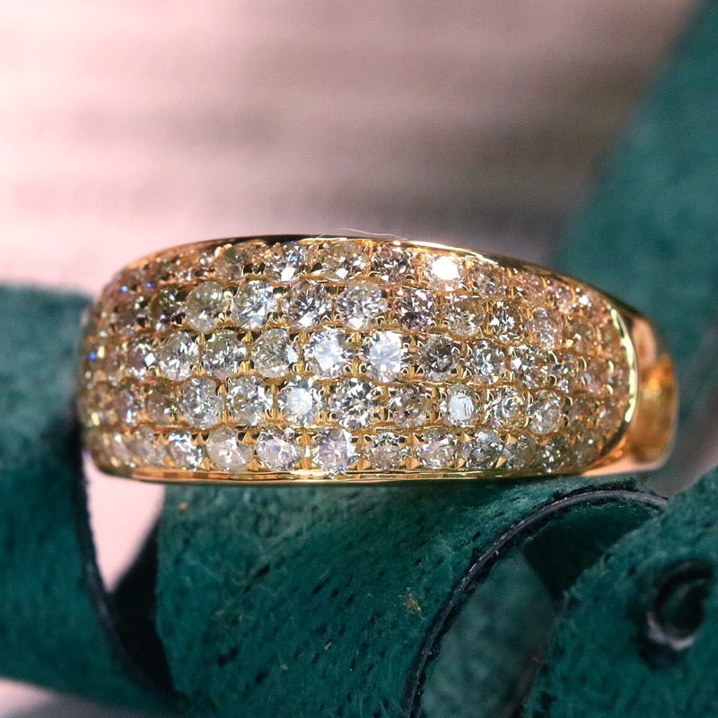 14k Gold 1.30 Ct Natural H Diamond Ring - 2