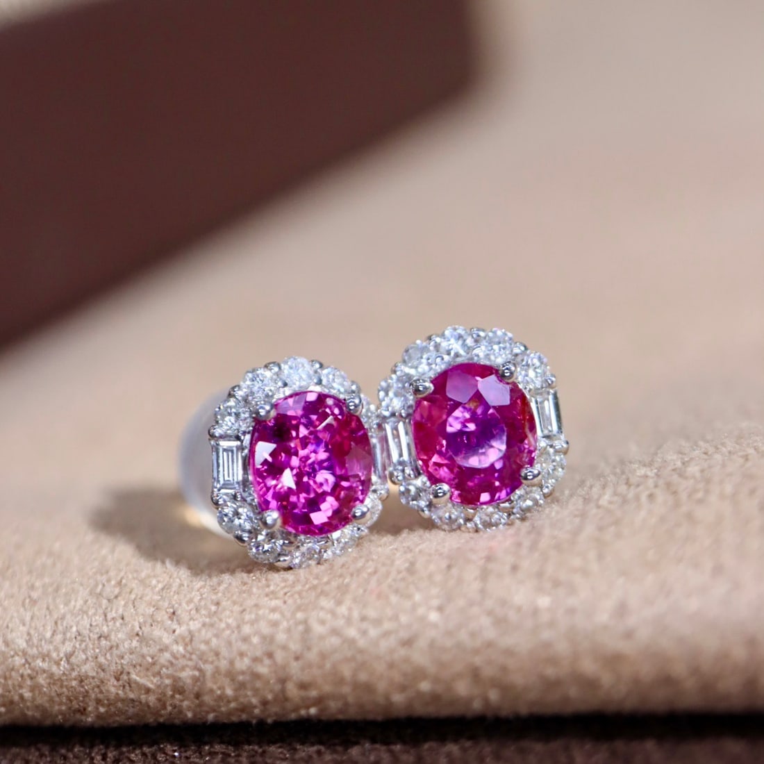 14k Gold 1.14 Ctw Natural Ruby & Diamond Earrings - 2