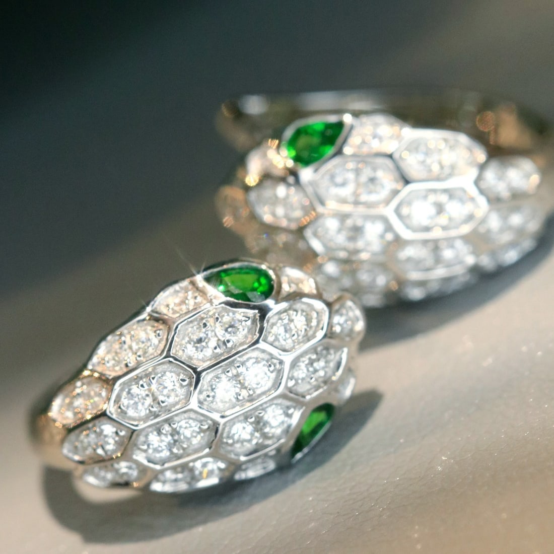 14k Gold 0.68 Ctw Natural Tsavorite & Diamond Earrings - 2