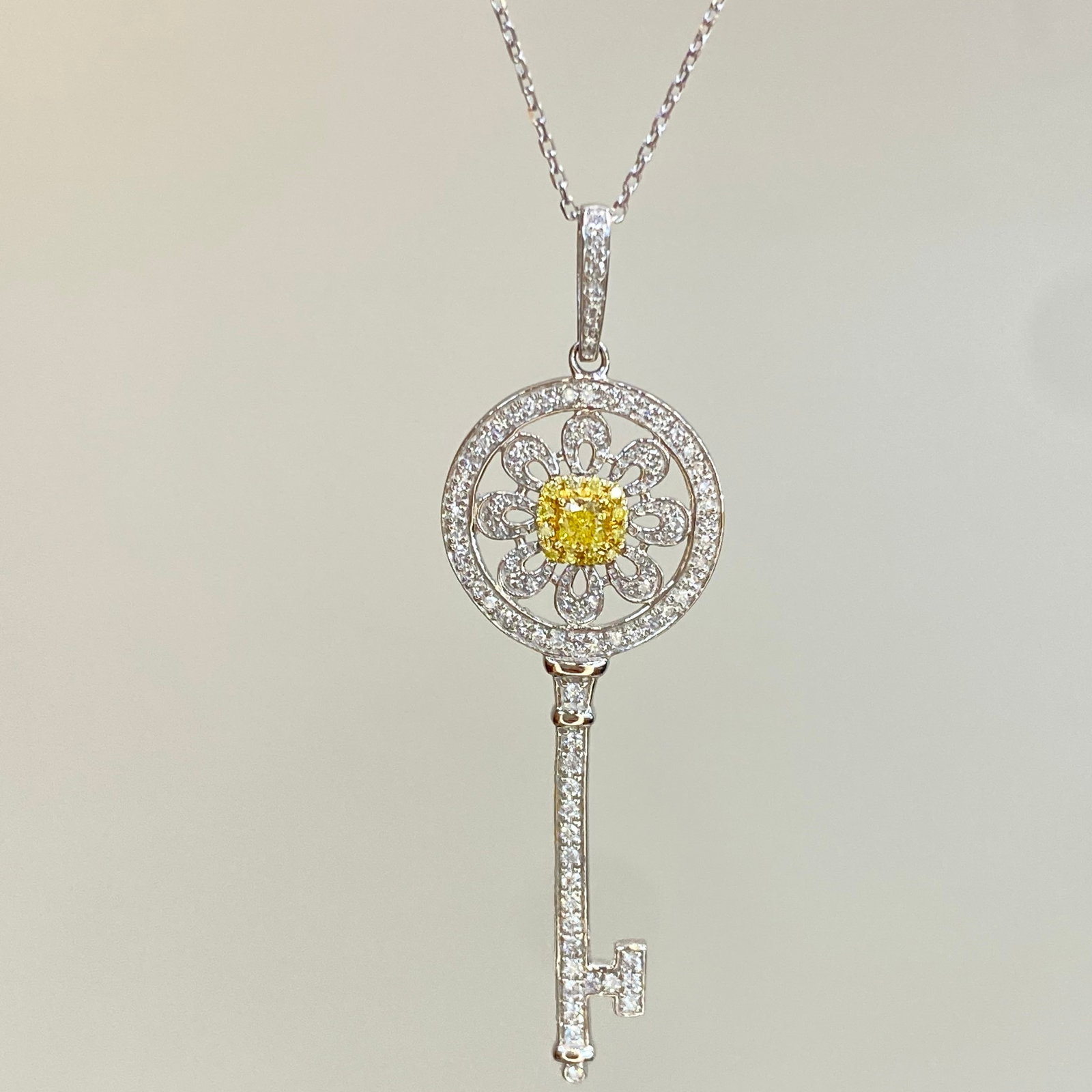 14k Gold 0.65 Ct Natural Color Diamond Pendant( Without Chain ) - 3
