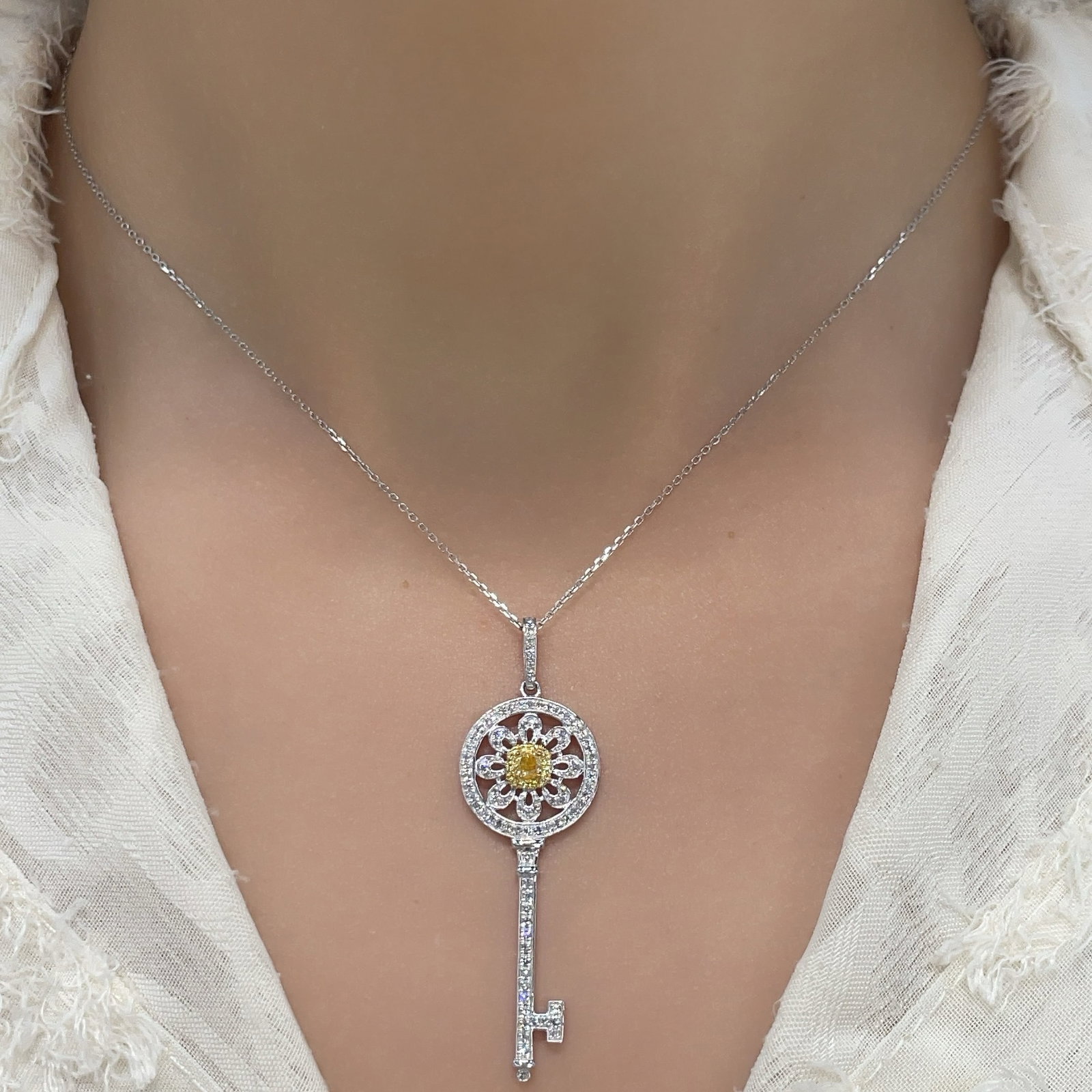 14k Gold 0.65 Ct Natural Color Diamond Pendant( Without Chain ) - 4
