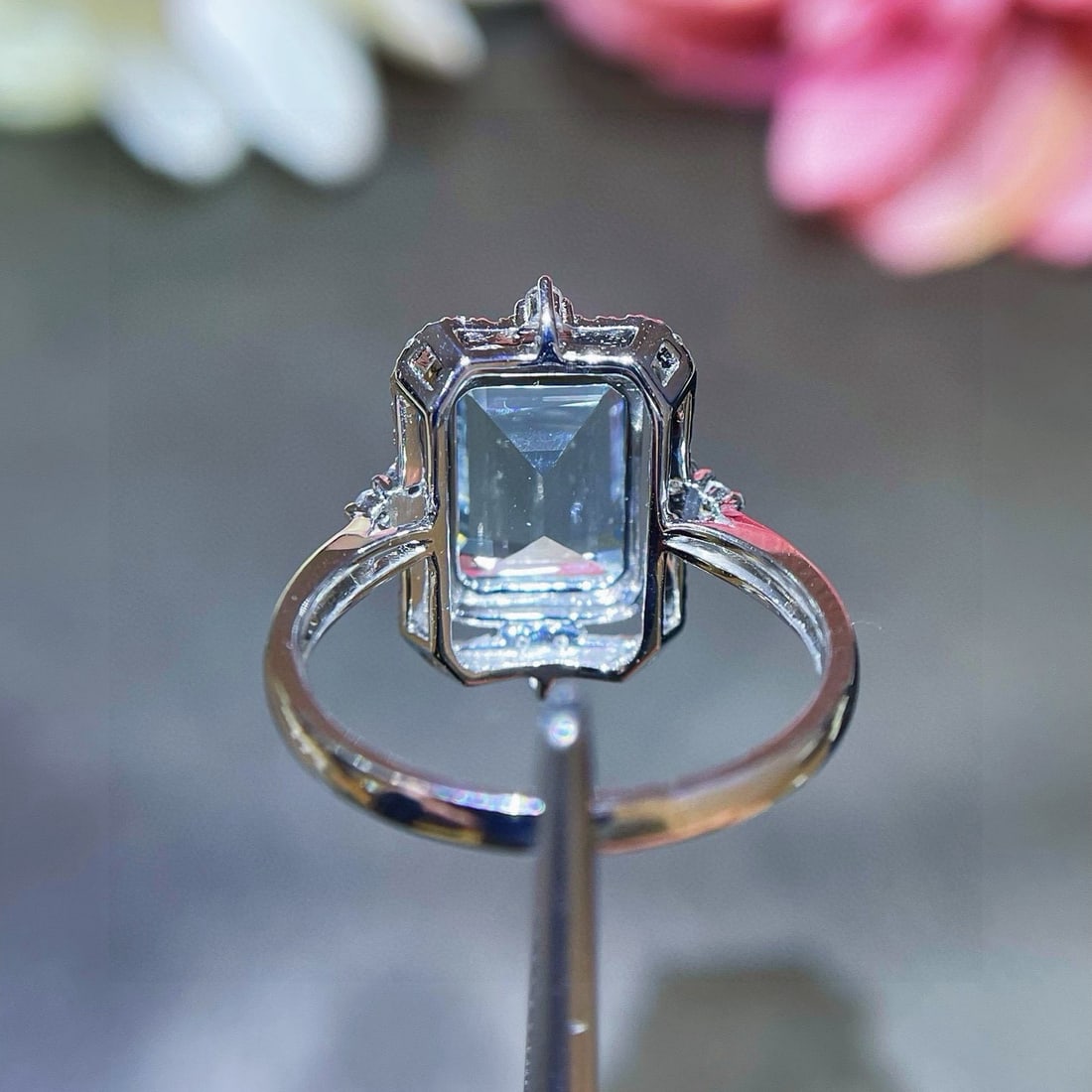 14k Gold 2.57 Ctw Natural Aquamarine & Diamond Ring - 5