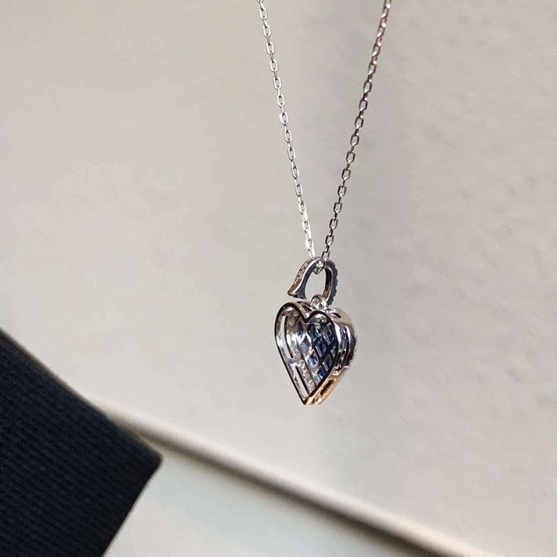 14k Gold 0.97 Ctw Natural Sapphire & Diamond Pendant( Without Chain ) - 4