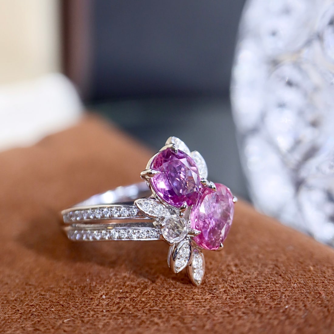 14k Gold 3.76 Ctw Natural Sapphire & Diamond Ring - 2