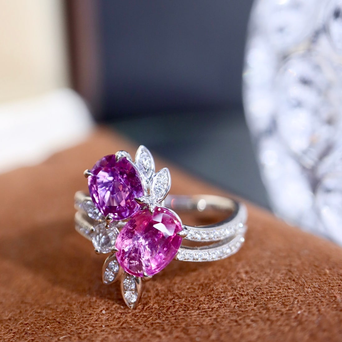 14k Gold 3.76 Ctw Natural Sapphire & Diamond Ring - 3