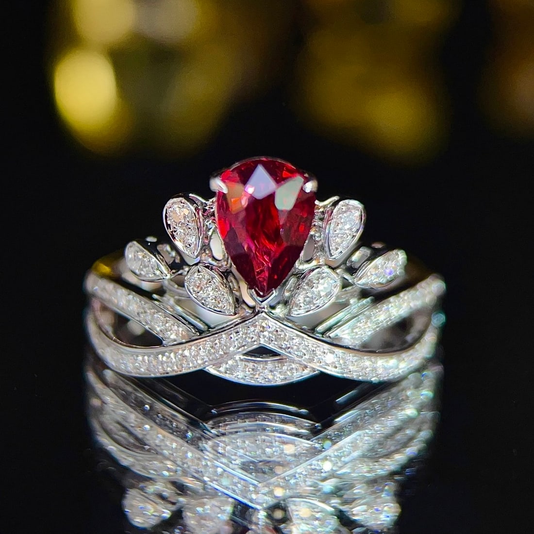 14k Gold 1.27 Ctw Natural Ruby & Diamond Ring - 2