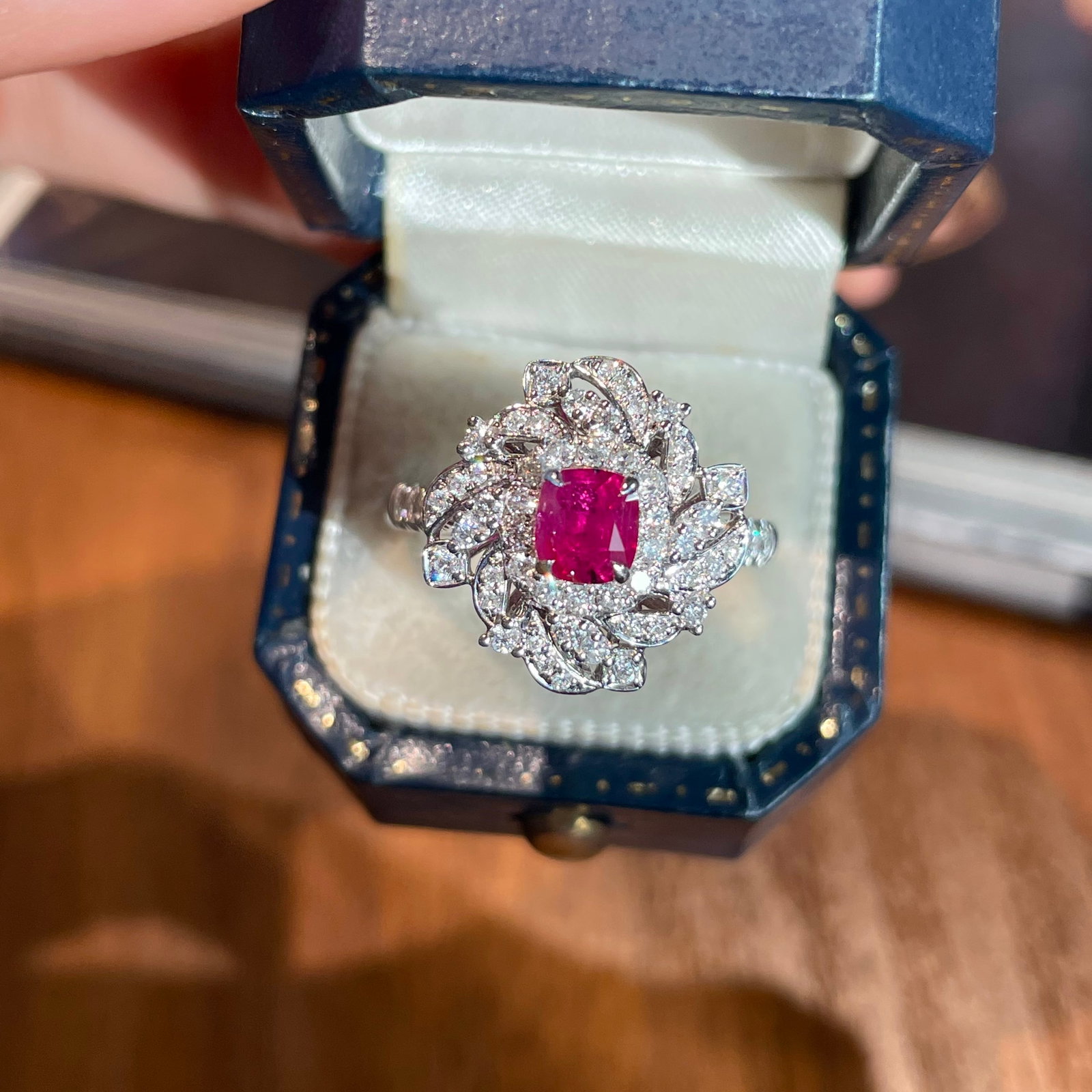 14k Gold 0.67 Ct Natural Ruby & Diamond Ring/pendant( Without Chain ) - 6