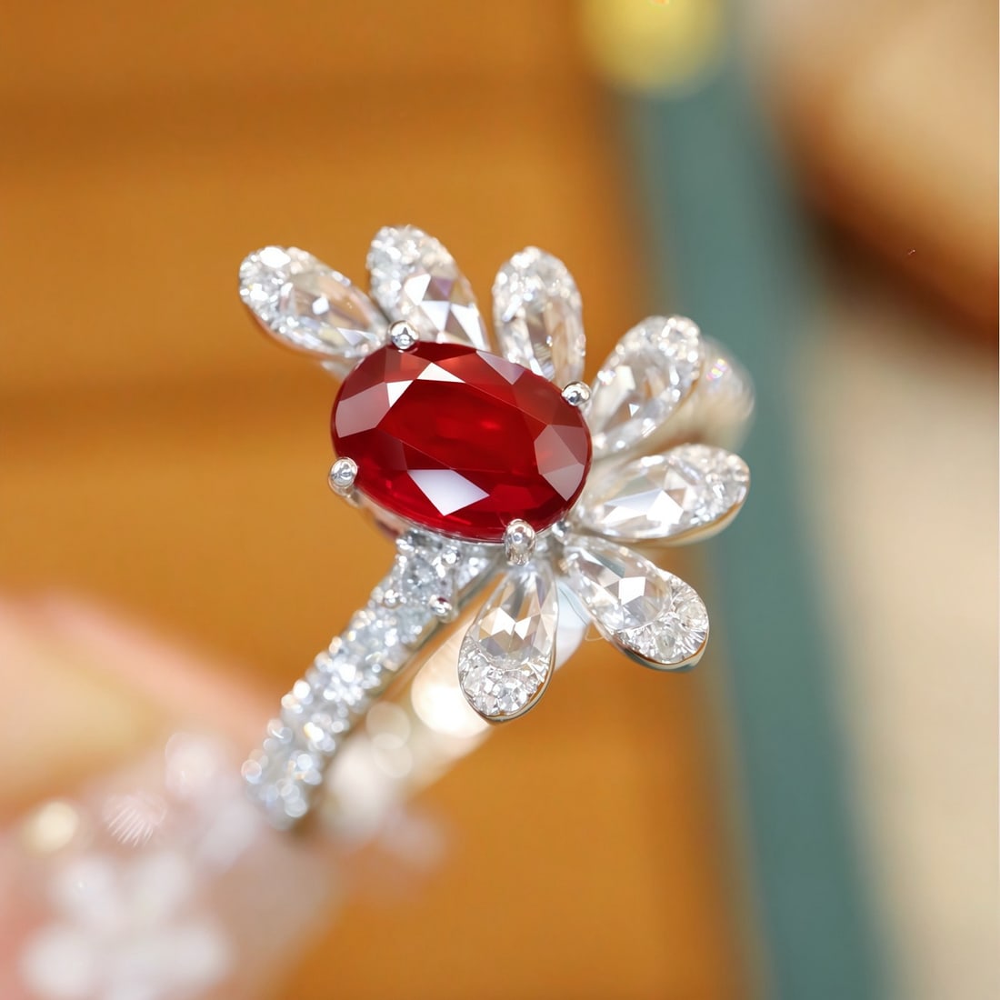 14k Gold 1.52 Ctw Natural Ruby & Diamond Ring - 2