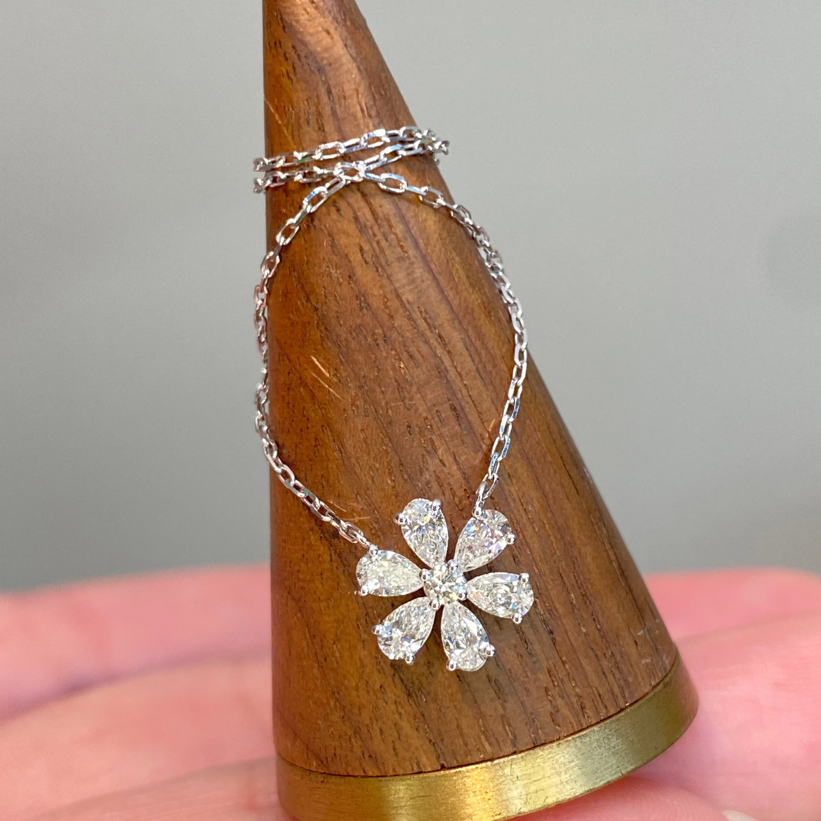14k Gold 0.5 Ct Natural H Diamond Necklace - 2