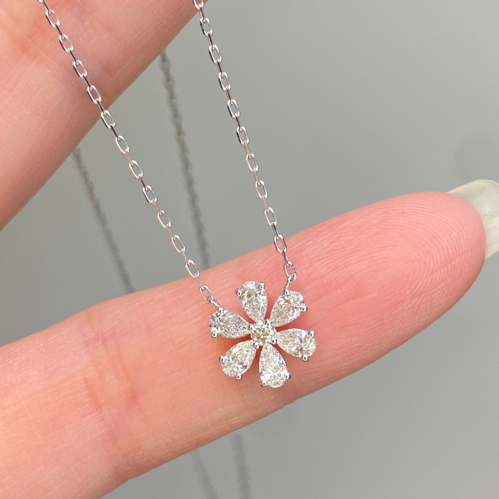14k Gold 0.5 Ct Natural H Diamond Necklace - 4