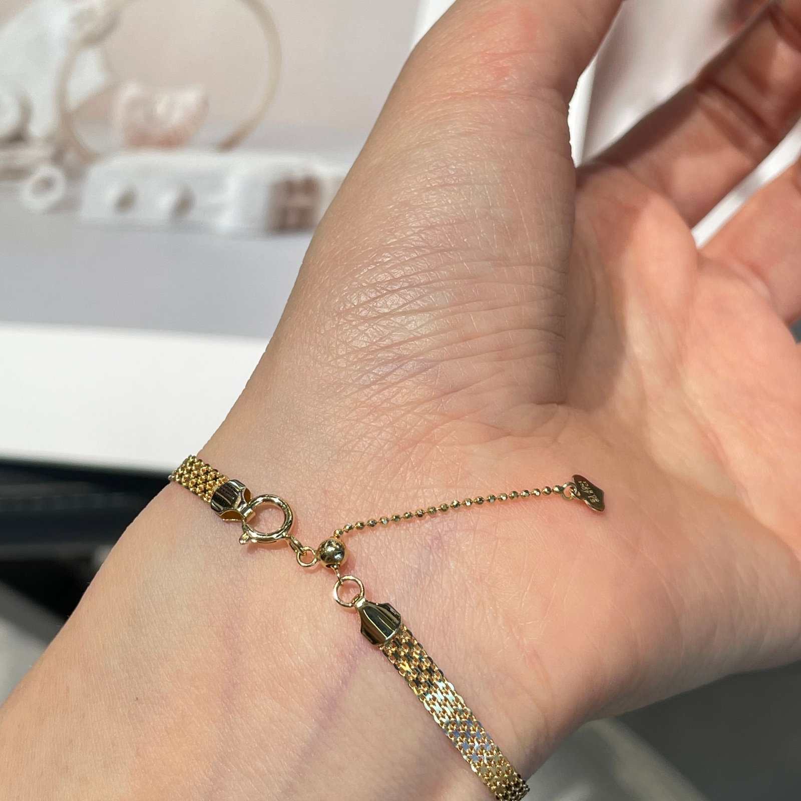14k Gold 1.40 Ct Vivid Green Natural Emerald & Diamond Bracelet - 3