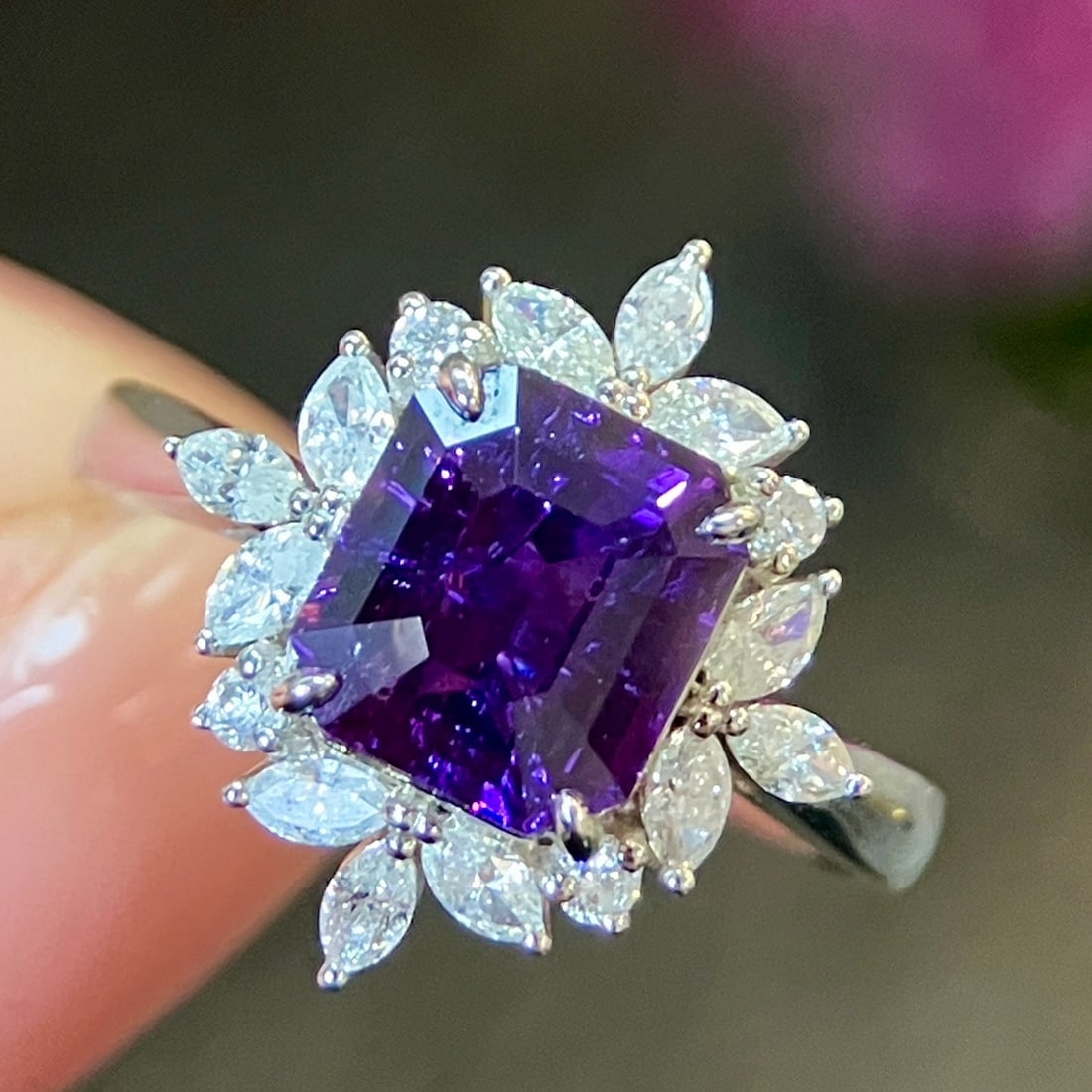 14k Gold 3.15 Ctw Natural Sapphire & Diamond Ring - 3