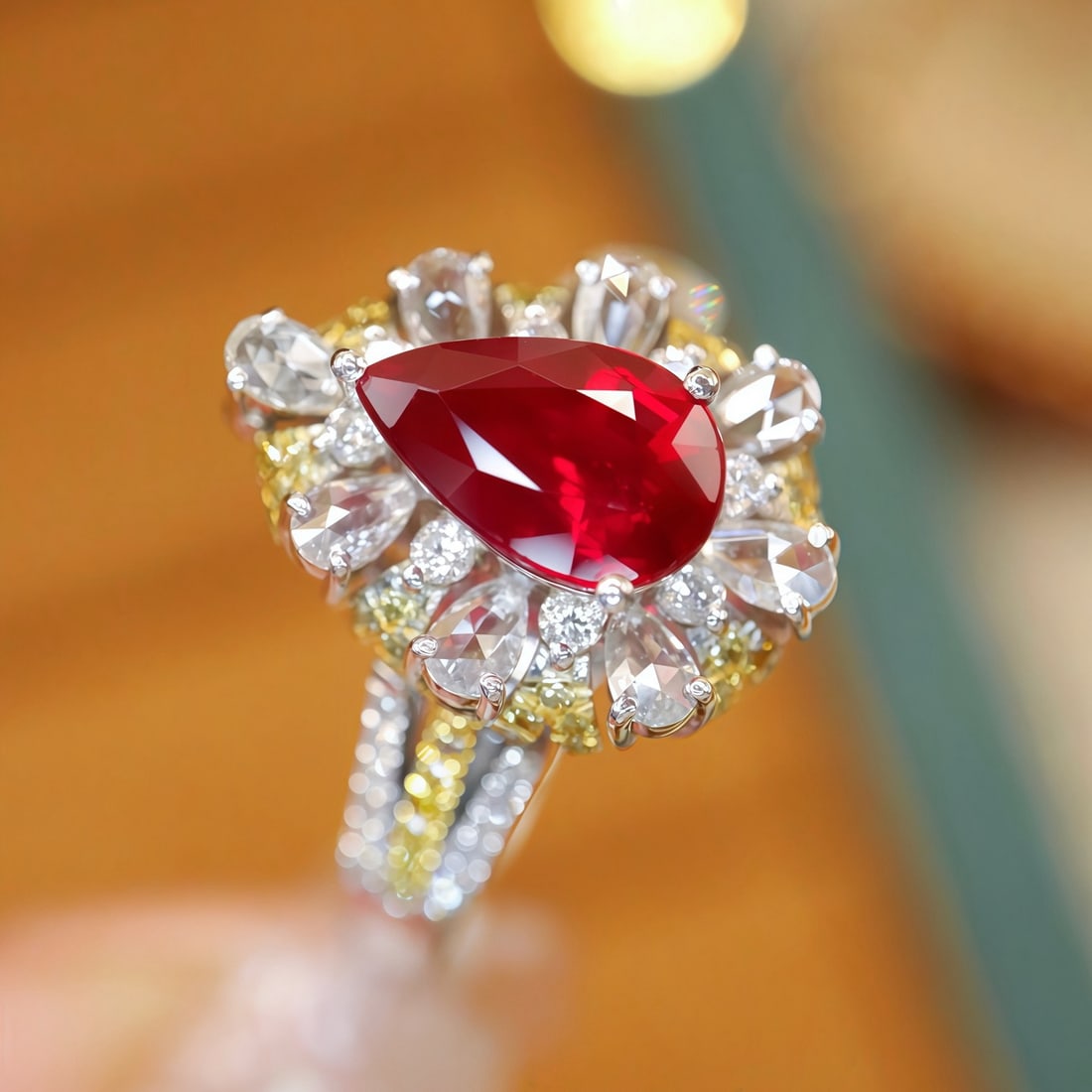 14k Gold 1.58 Ctw Natural Ruby & Diamond Ring/pendant( Without Chain ) - 2