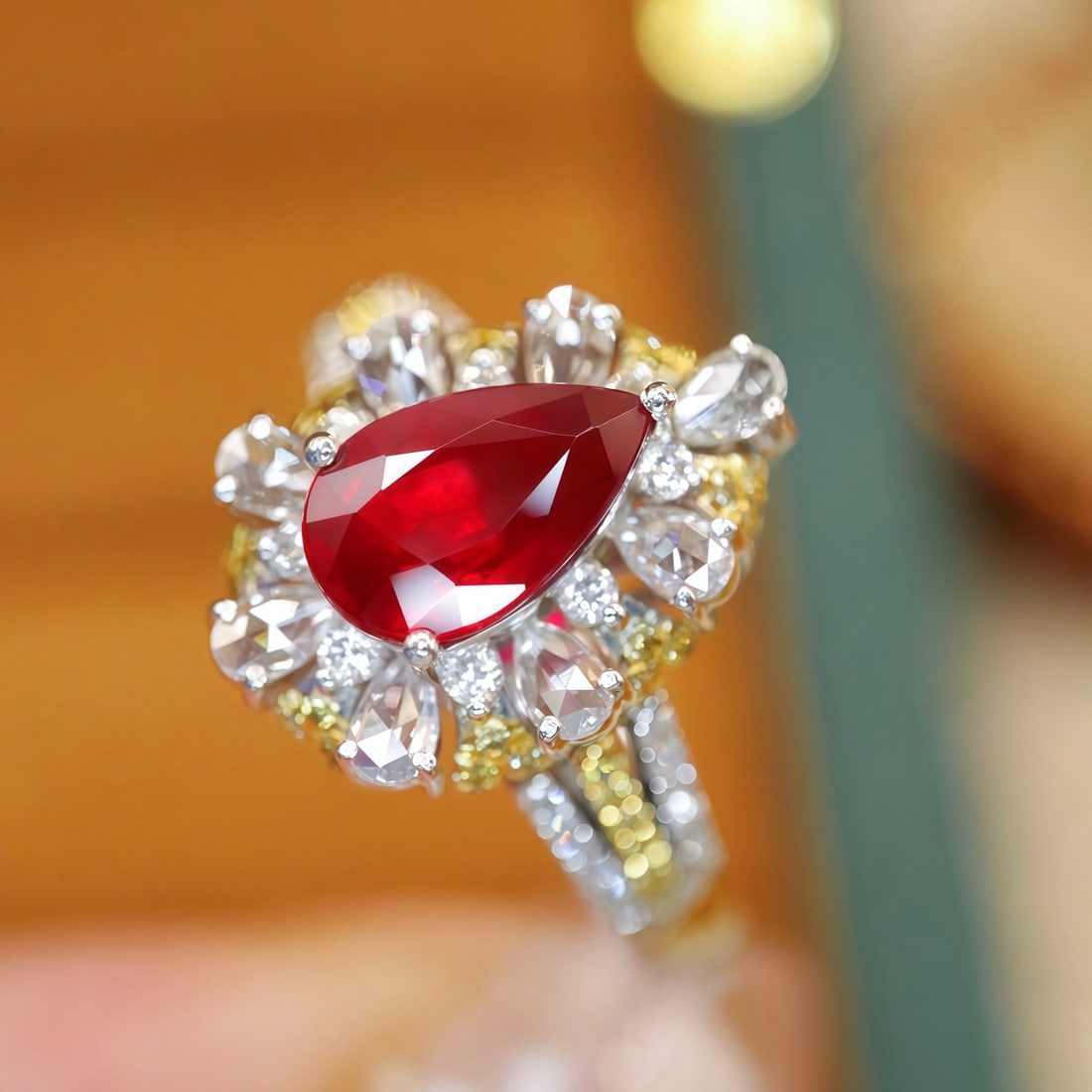 14k Gold 1.58 Ctw Natural Ruby & Diamond Ring/pendant( Without Chain ) - 3
