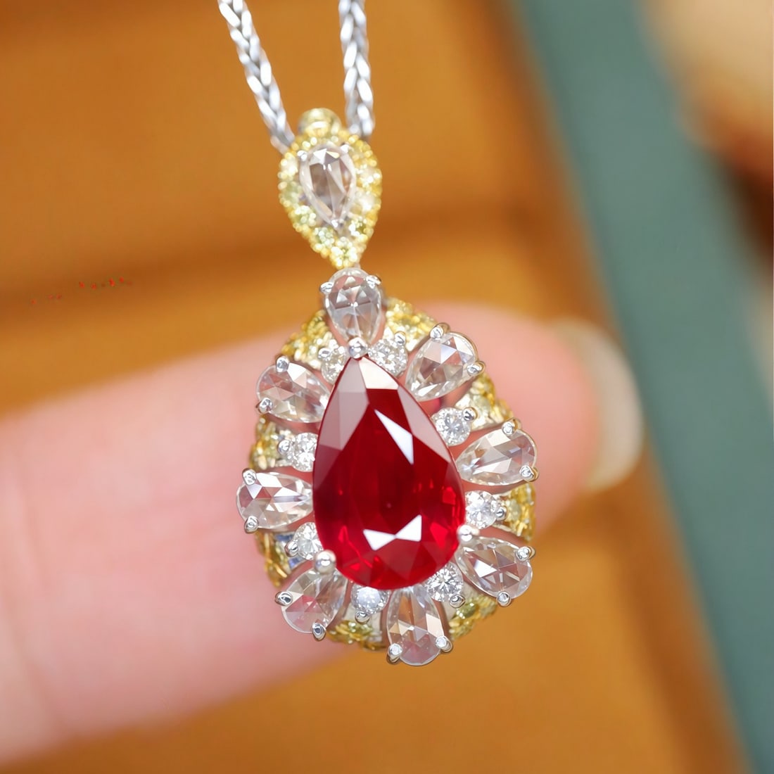 14k Gold 1.58 Ctw Natural Ruby & Diamond Ring/pendant( Without Chain ) - 4
