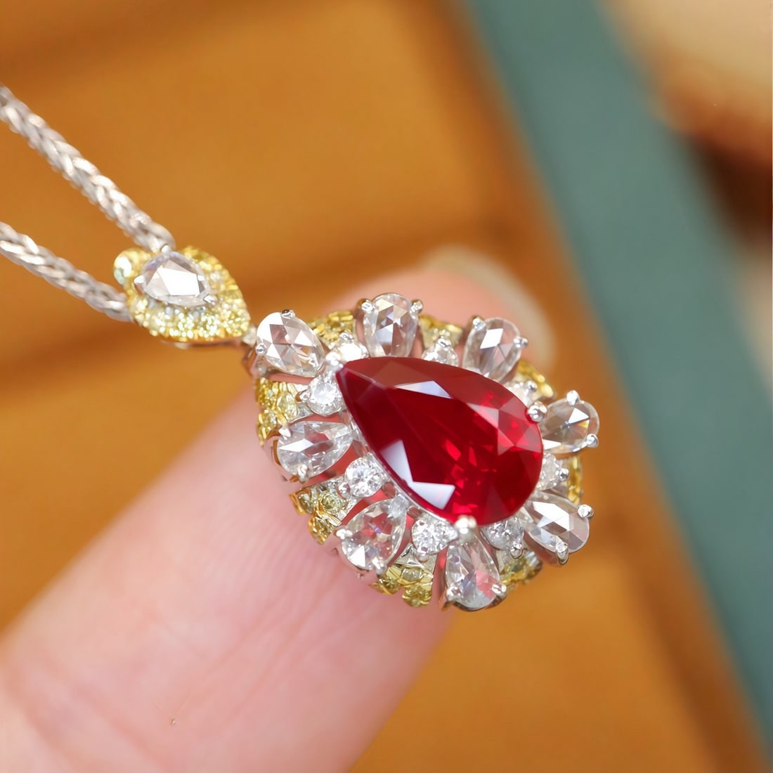 14k Gold 1.58 Ctw Natural Ruby & Diamond Ring/pendant( Without Chain ) - 5