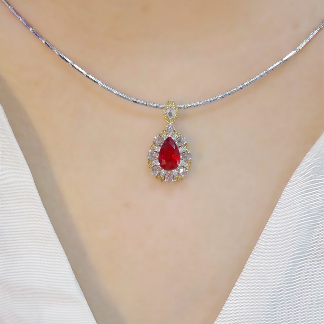 14k Gold 1.58 Ctw Natural Ruby & Diamond Ring/pendant( Without Chain ) - 8